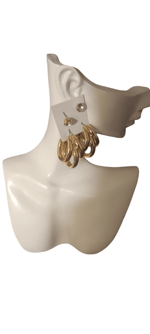 Luxe Gold Hoop Earrings Set