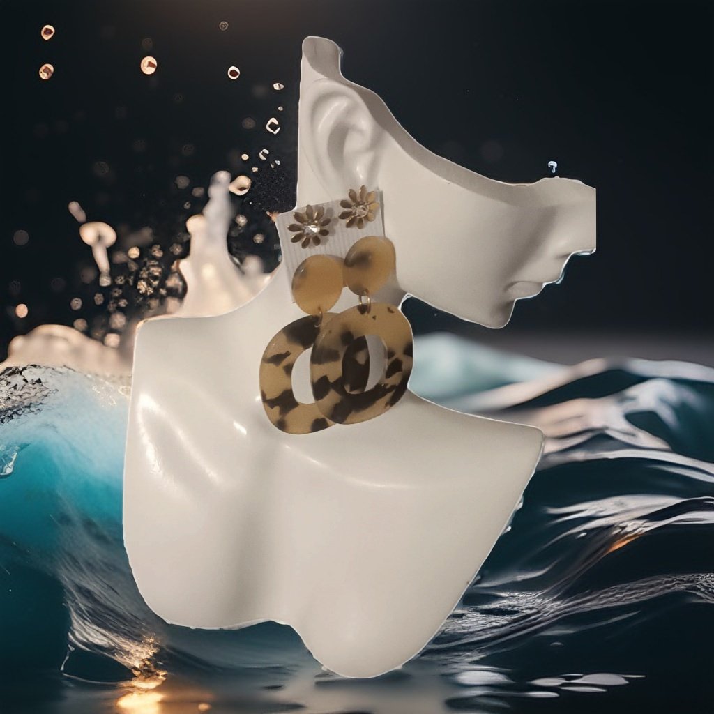 Wildldflower Tortoiseshell Drop Earrings