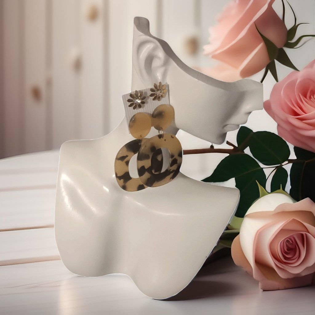 Wildldflower Tortoiseshell Drop Earrings