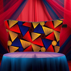 Ethnic Print Cosmetic Bag - Afro Ladies Toiletry Bag