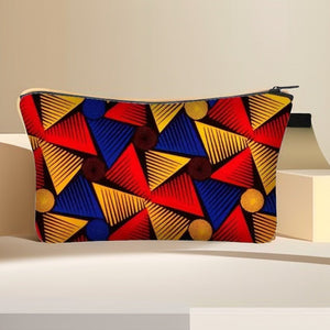 Ethnic Print Cosmetic Bag - Afro Ladies Toiletry Bag