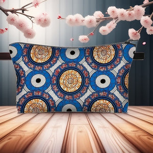 Ethnic Print Cosmetic Bag - Afro Ladies Toiletry Bag