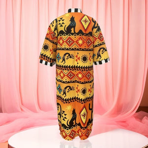 Geometric & Animal Print Geometric & Animal Print Open Front Top