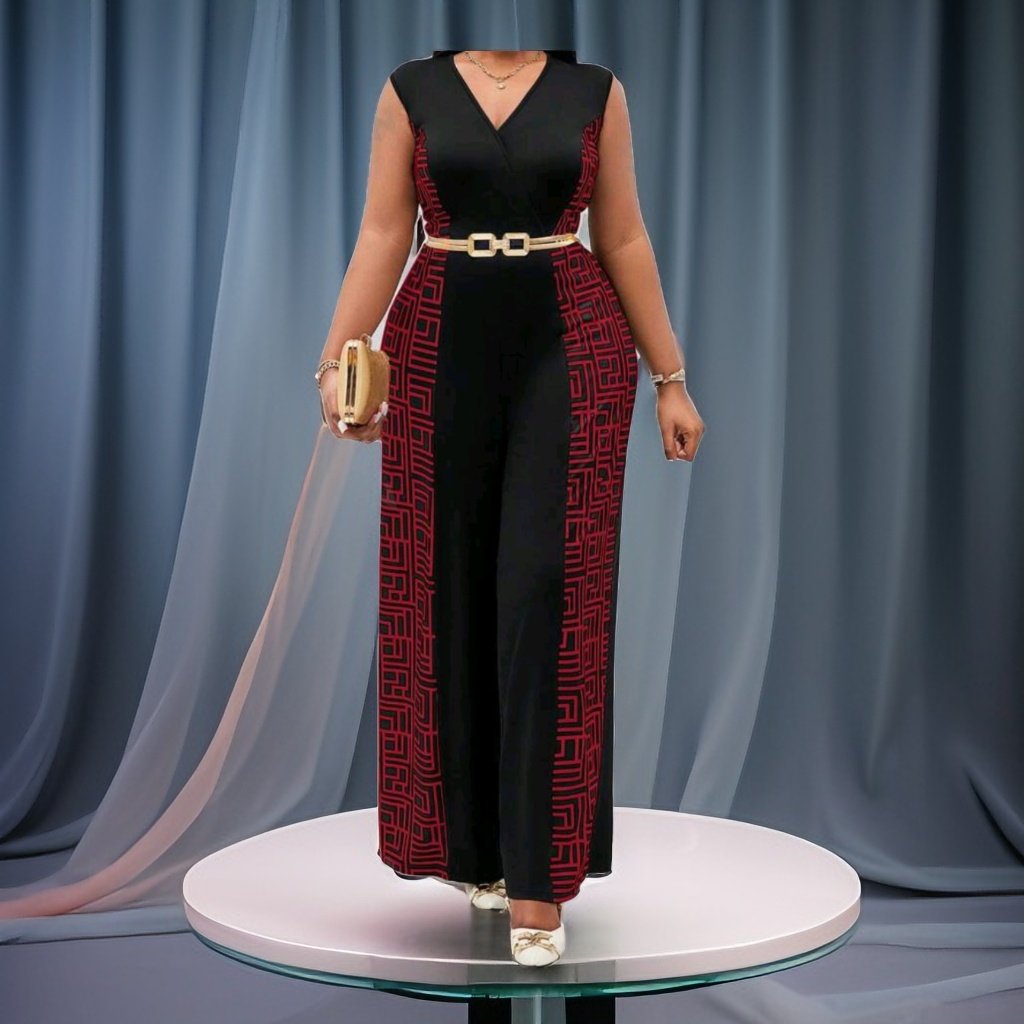 Vibrant Elegance Maxi Set – Flattering Colorblock Outfit for Tall Women by Esther Collective store