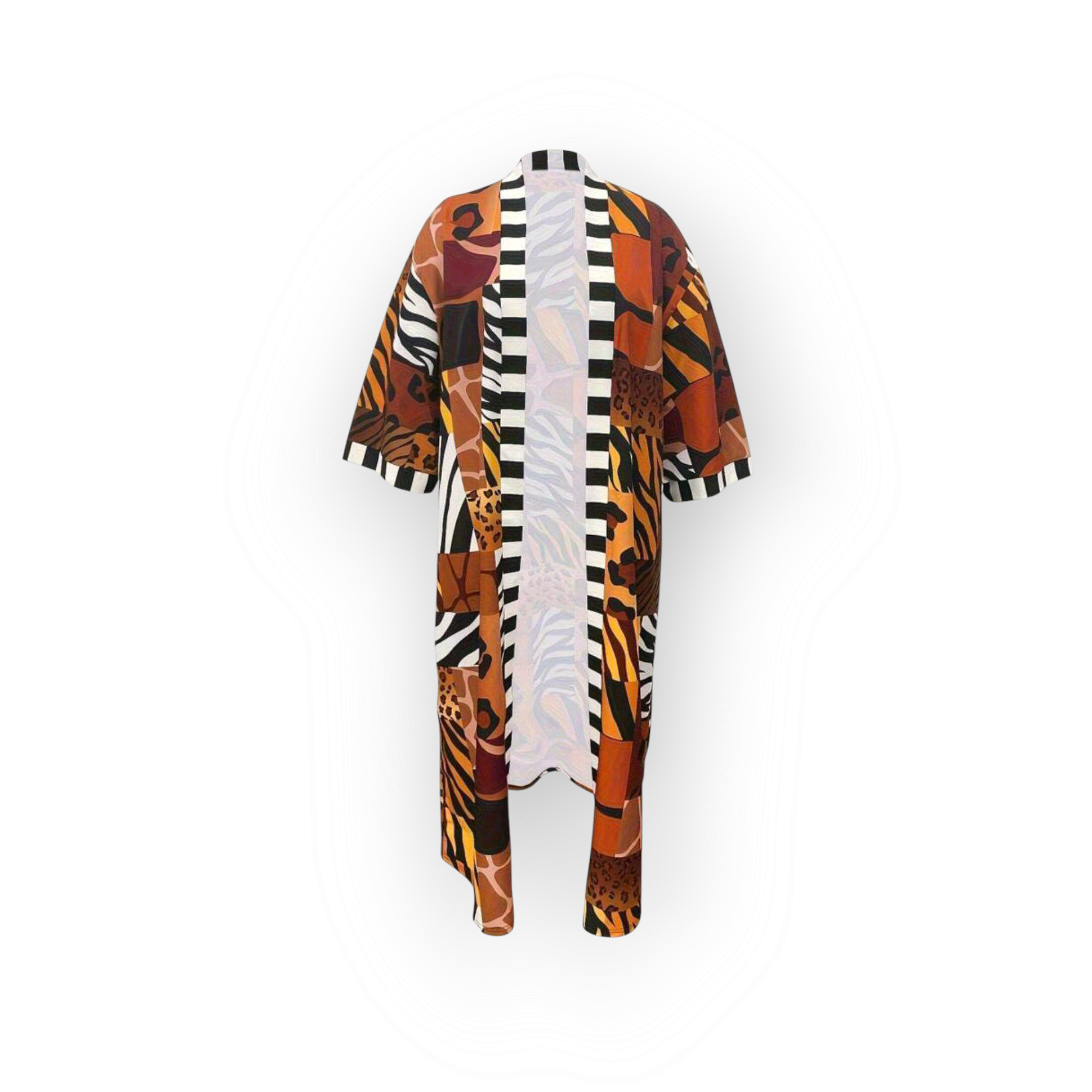 Boho Chic Plus Size Vintage Patchwork Jacket – Lightweight Oversized Bohemian Coat for Curvy Women