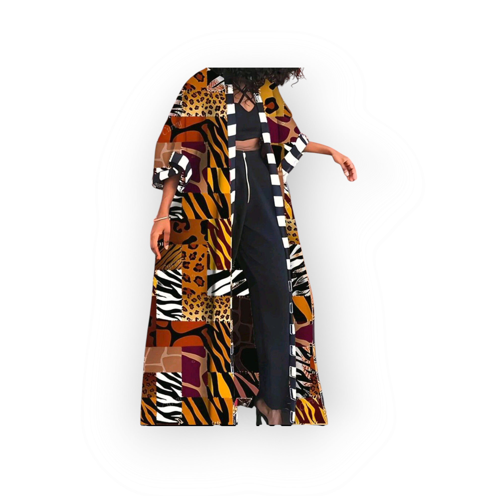 Boho Chic Plus Size Vintage Patchwork Jacket – Lightweight Oversized Bohemian Coat for Curvy Women