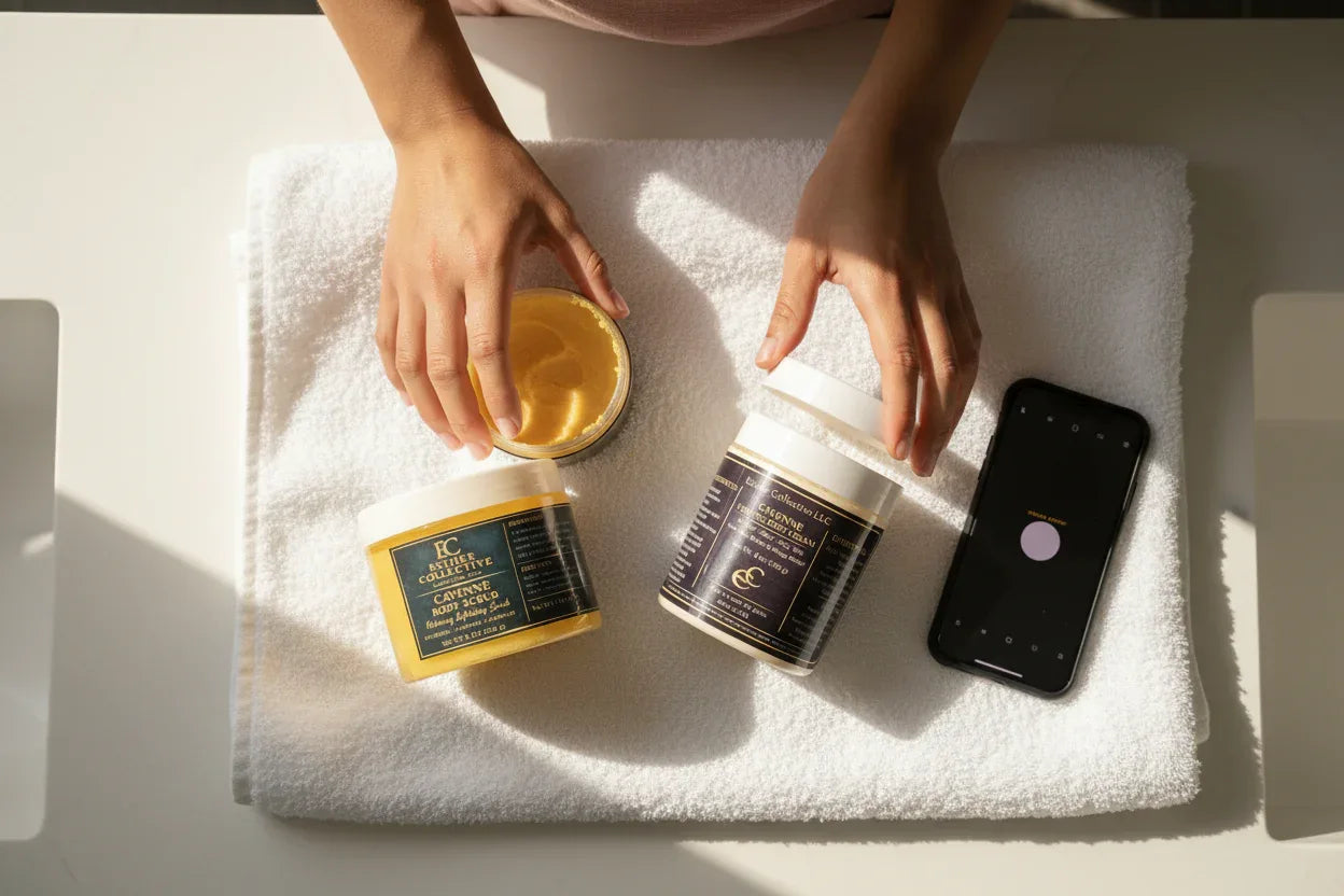 Cayenne Body Transformation Set – 3-Step Firming, Glow & Stretch Mark Routine - Esther Collective store