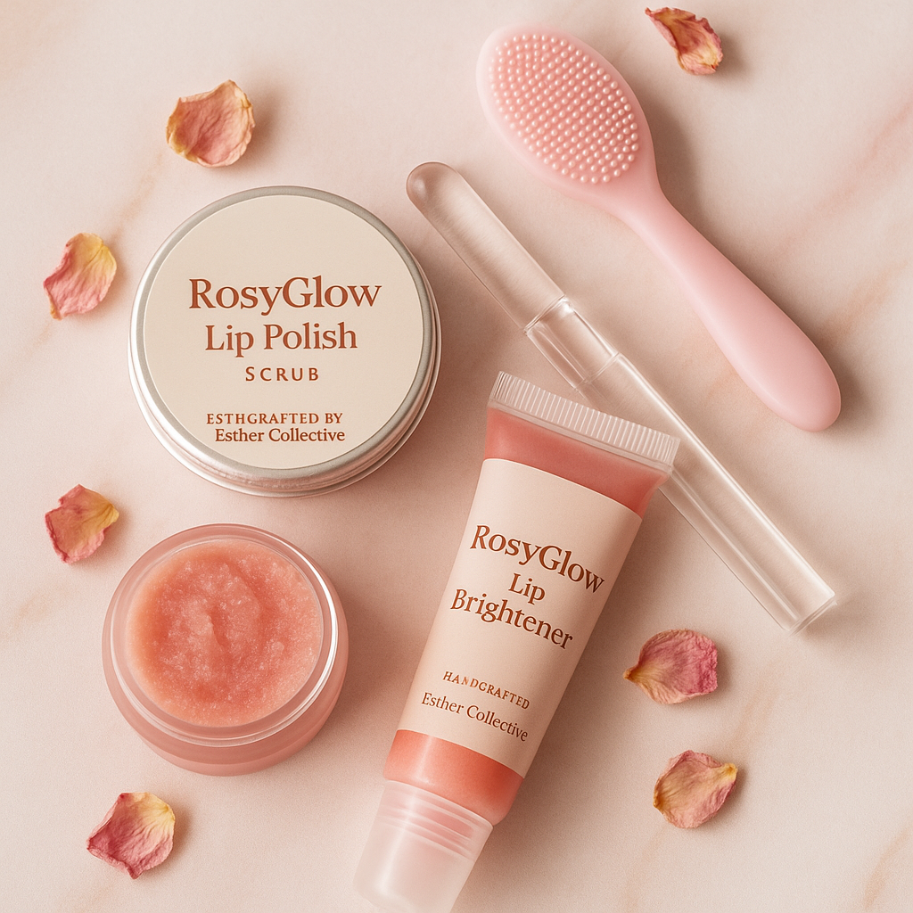 RosyGlow Lip Care Set – Lip Lightening, Hydration & Exfoliation for Radiant Lips