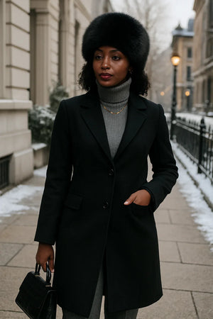 Chic Long Lapel Blazer Jacket – Black - Esther Collective store