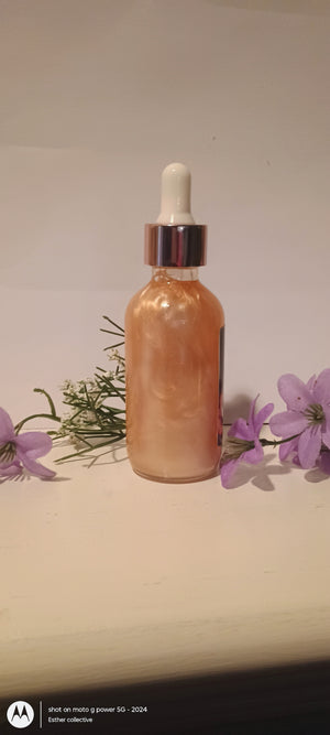Sweet Fruity Vanilla Shimmering Body Oil by Esther Collective store