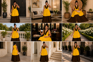 Royal Elegance Maxi Dress – Luxury Sleeveless African-Inspired Evening Gown for Women by Esther Collective store