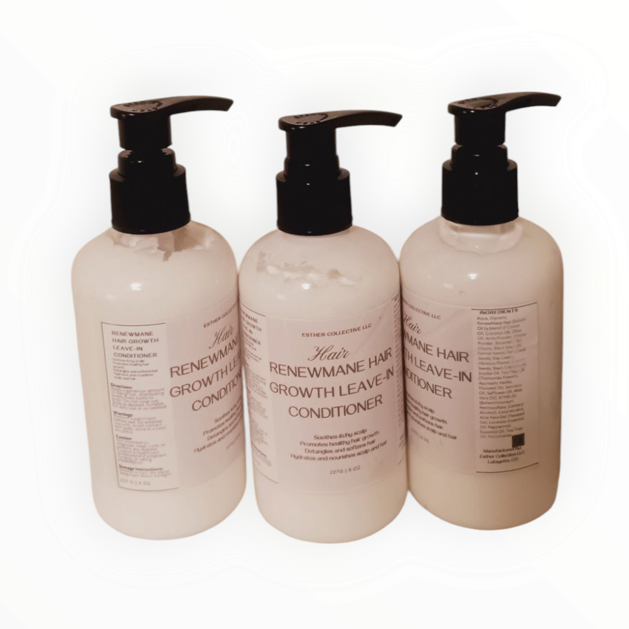 RenewMane Hair Growth Leave-In Conditioner – Nourishing & Hydrating Scalp & Hair Treatment | Esther Collective LLC