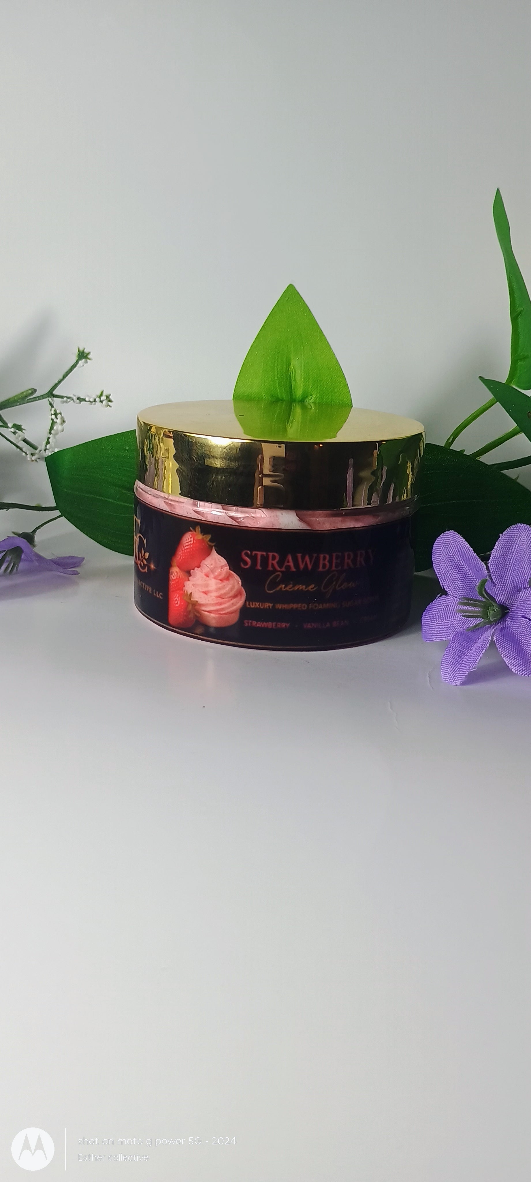Strawberry Crème Glow — Luxury Whipped Body Scrub by Esther Collective store