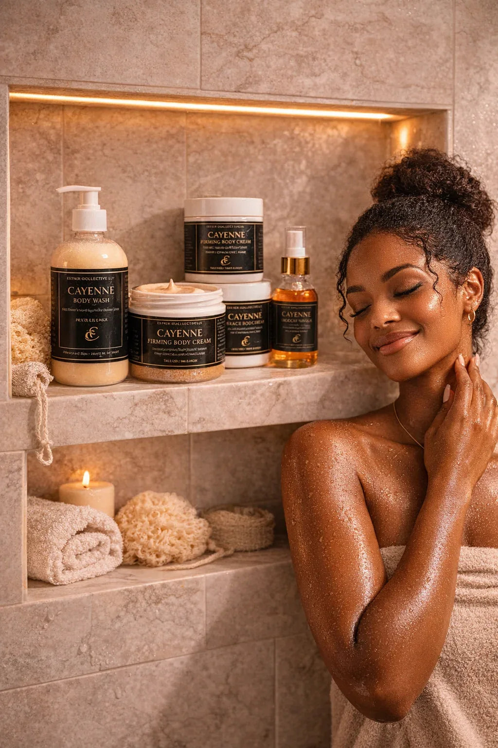 Cayenne Pepper 5-Step Body Transformation Set 🔥 — Firming, Smoothing & Glow System - Esther Collective store