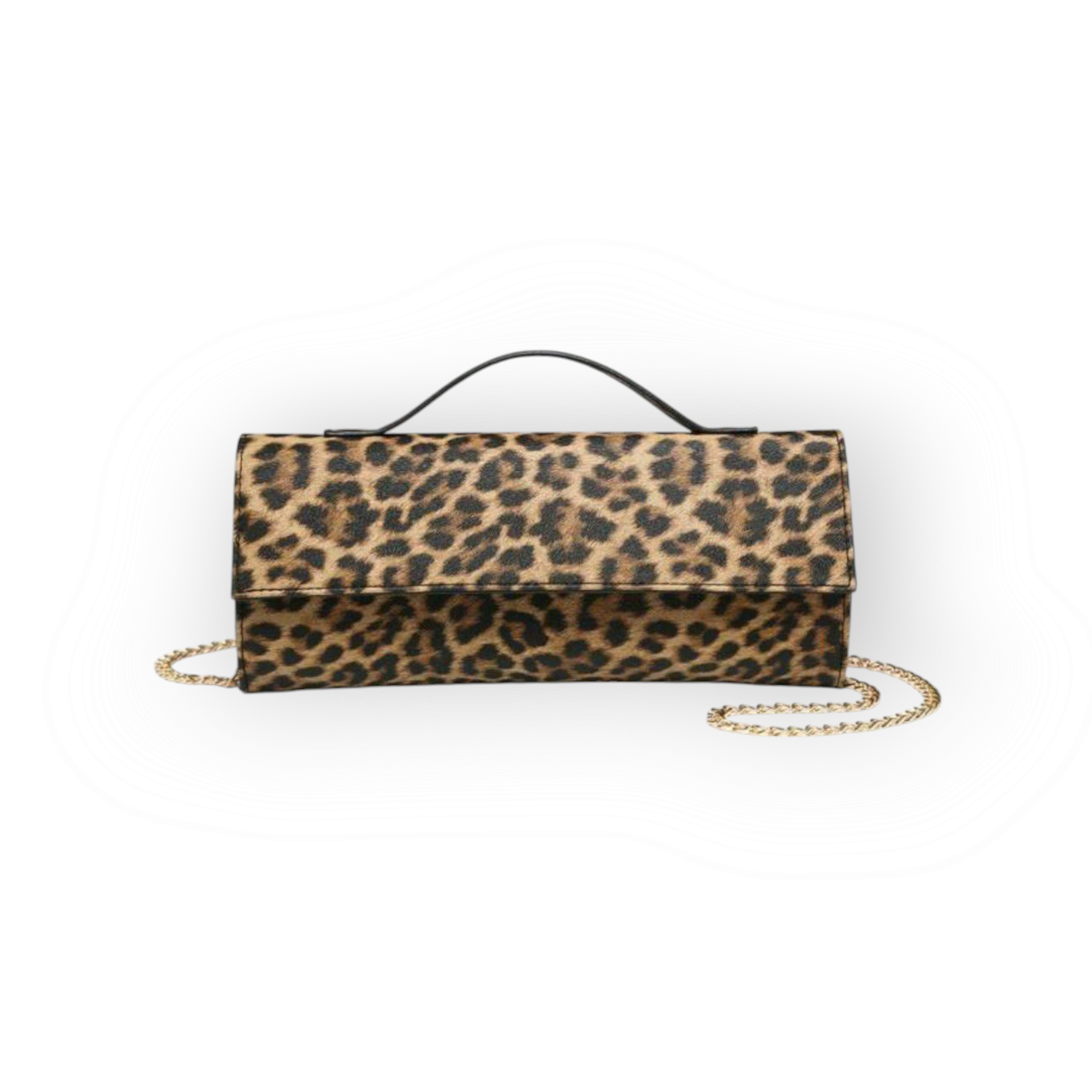 Chic Leopard Print Top Handle Bag – 2-Way Animal Print Handbag for Stylish, Everyday Elegance