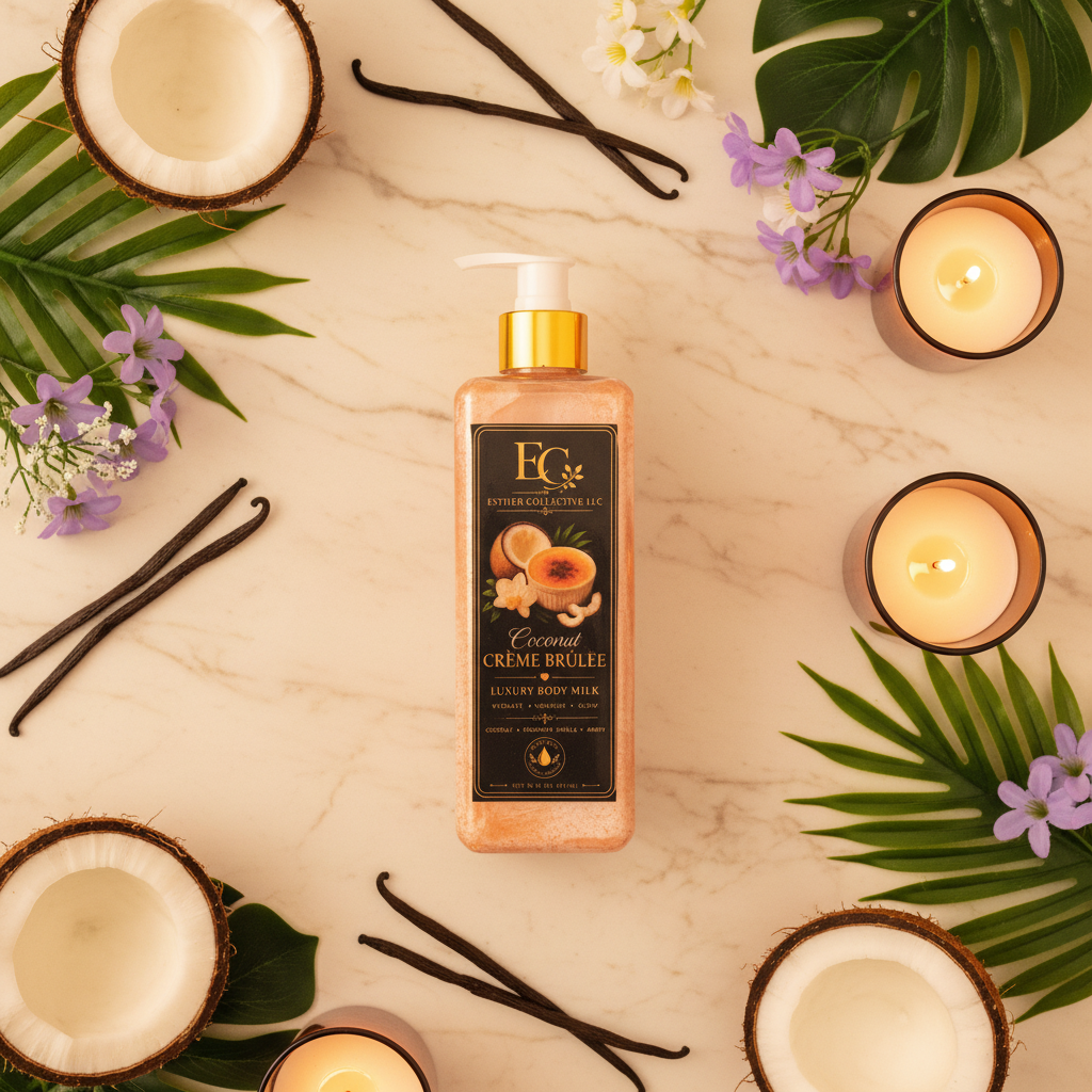 Coconut Crème Brûlée Luxury Body Milk by Esther Collective store