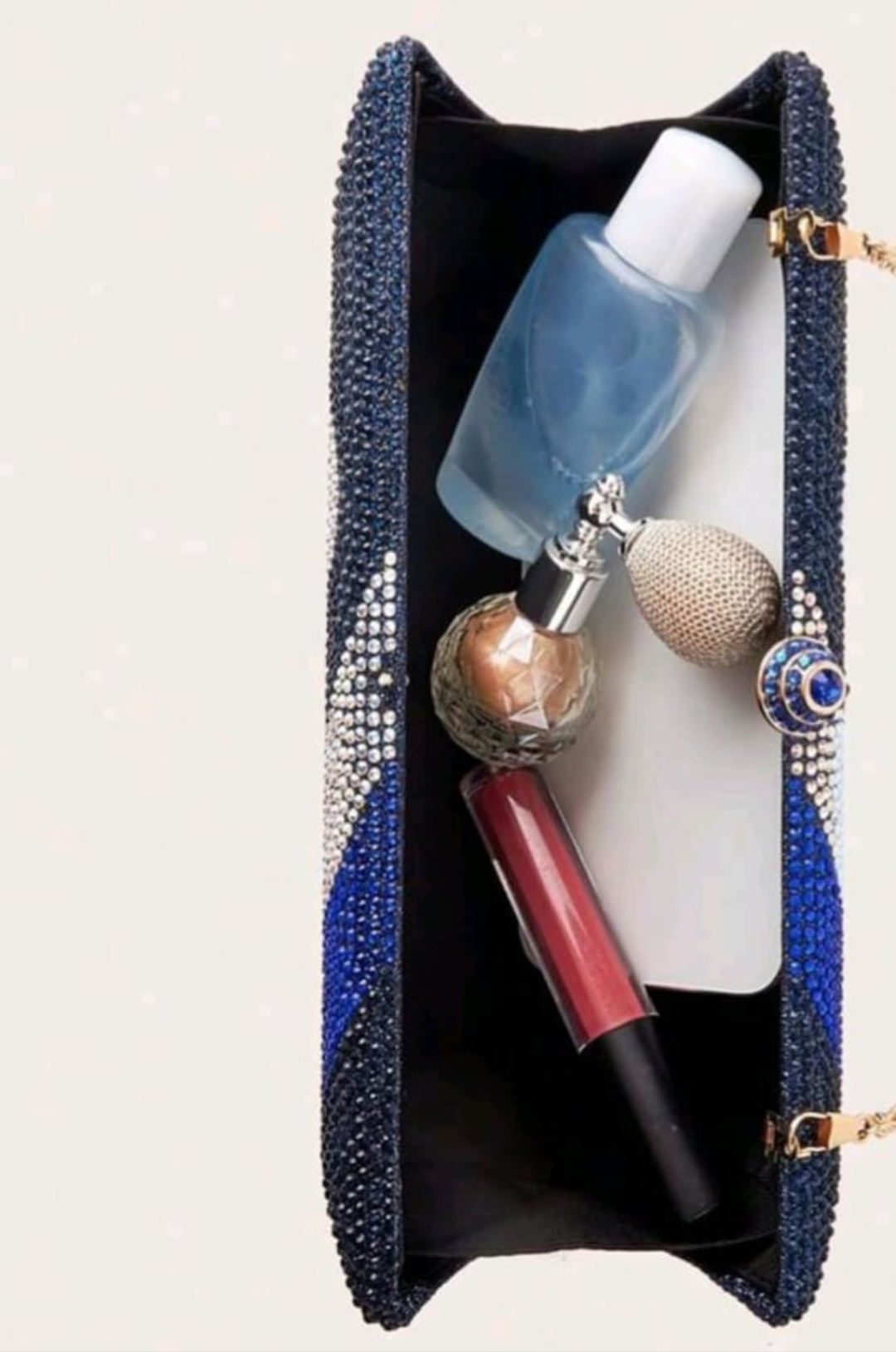 Glam Luxe Rhinestone Box Handbag – Elegant Blue Evening Clutch Purse for Weddings, Proms & Parties