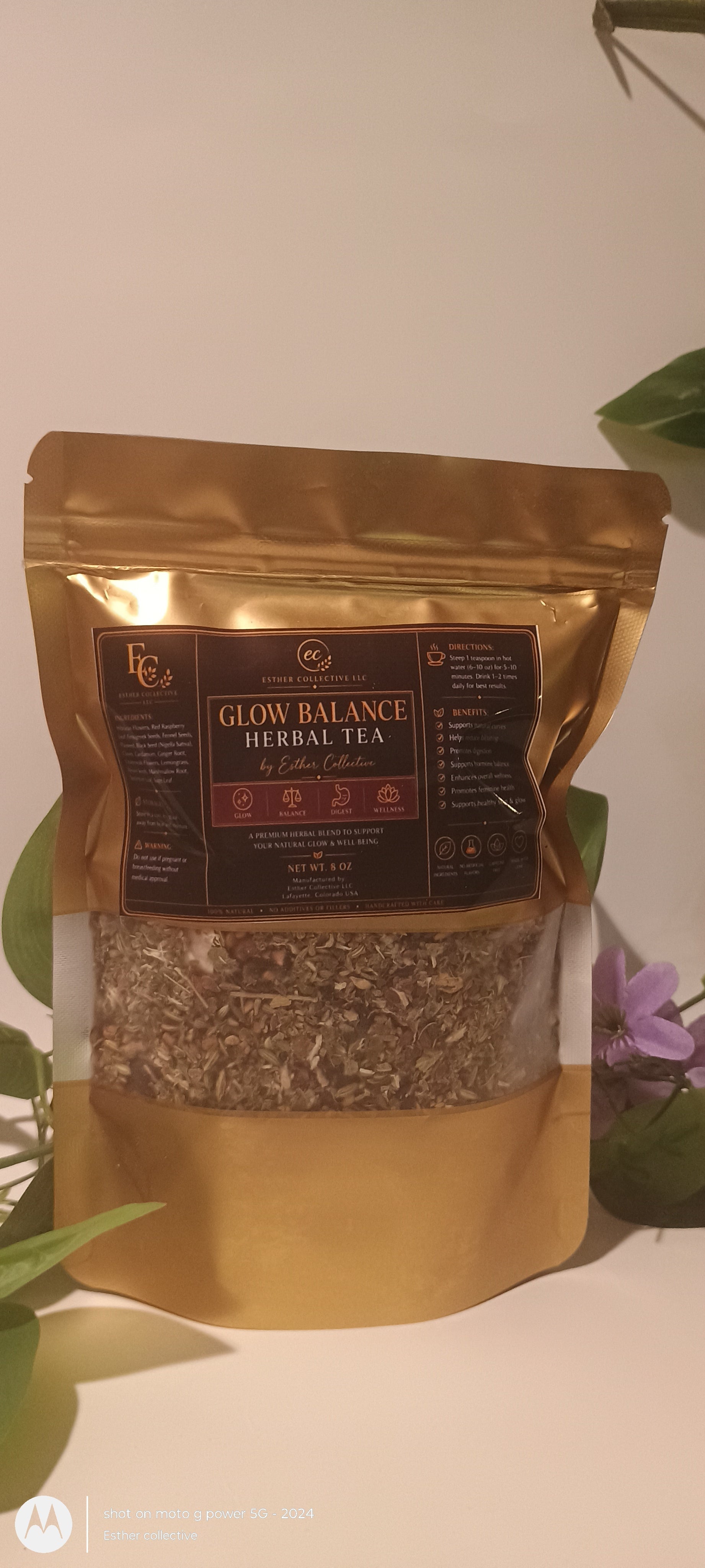 Glow Balance Herbal Tea by Esther Collective store