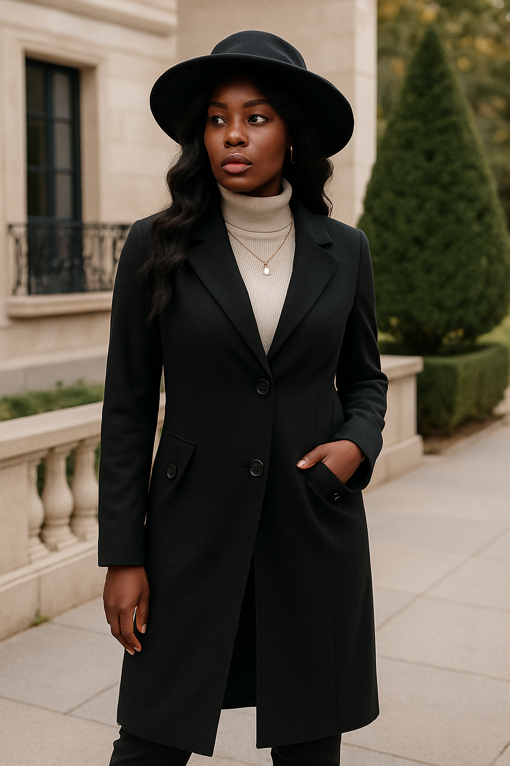 Chic Long Lapel Blazer Jacket – Black by Esther Collective store