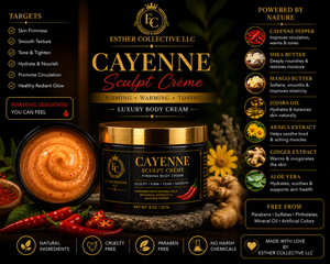 Cayenne Sculpt Crème — Firming & Warming Luxury Body Crème by Esther Collective store