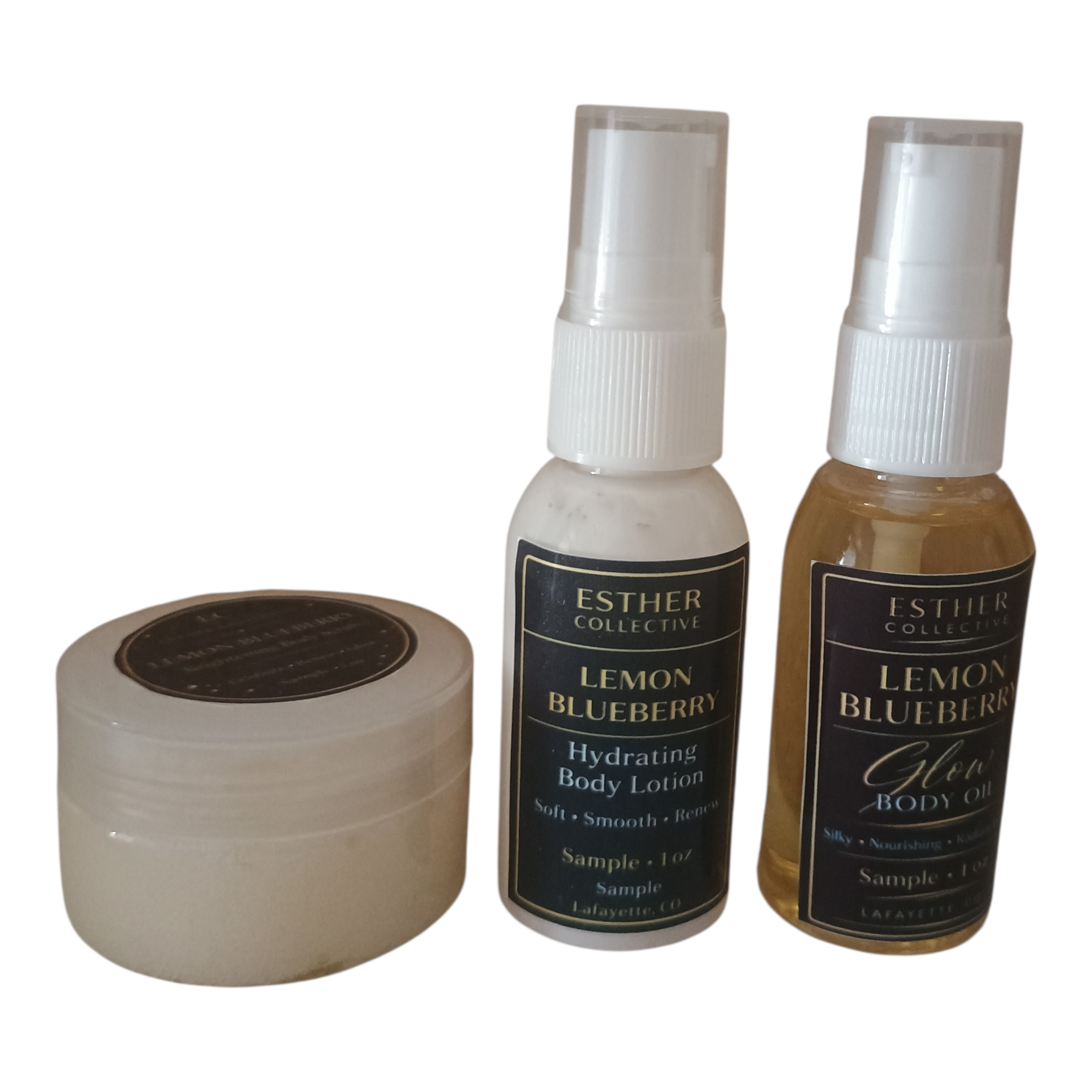 Lemon Blueberry Glow Routine – Brightening Body Scrub, Hydrating Lotion & Glow Body Oil | 3-Step Radiant Skin Set by Esther Collective store