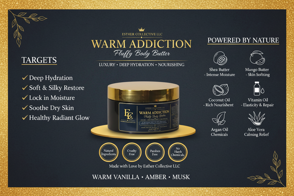 Warm Addiction Luxury Fluffy Body Butter by Esther Collective store